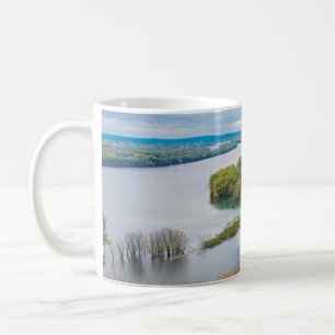 Mississippir River and Wooded Bluffs Coffee Mug
