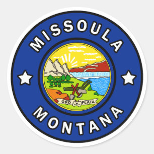 Missoula Montana Classic Round Sticker