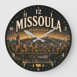 Missoula Montana Large Clock