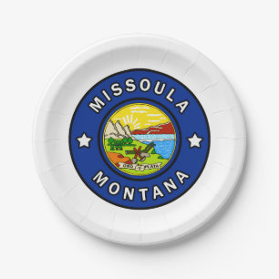 Missoula Montana Paper Plate