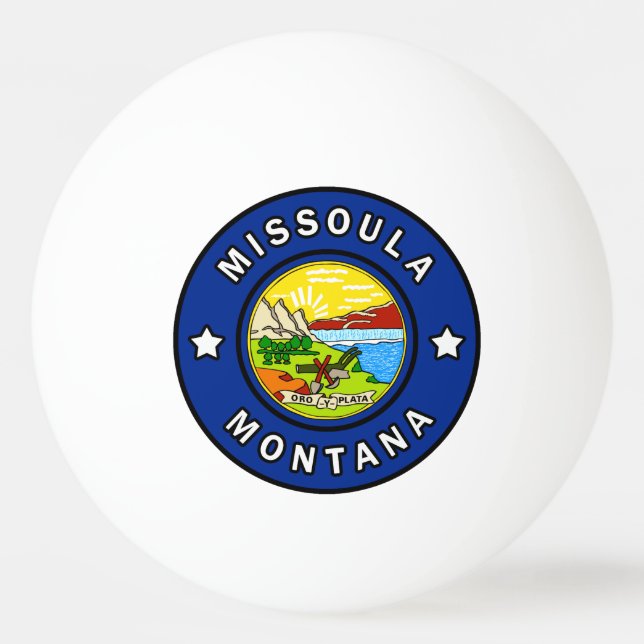 Missoula Montana Ping Pong Ball (Front)