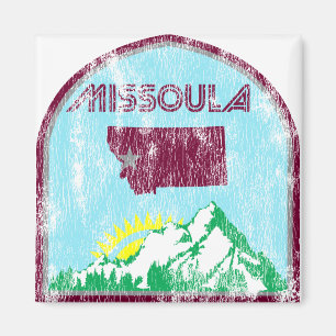 Missoula Montana State Vintage Magnet