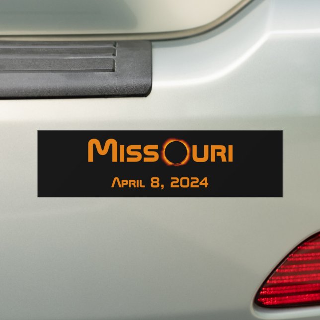 Missouri 2024 Total Solar Eclipse  Bumper Sticker (On Car)