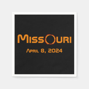 Missouri 2024 Total Solar Eclipse Napkin