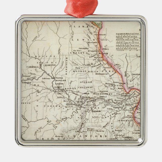 Missouri 2 metal tree decoration (Front)