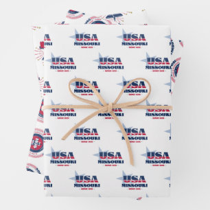 Missouri, 50 States, Liberty Bell  Wrapping Paper Sheet