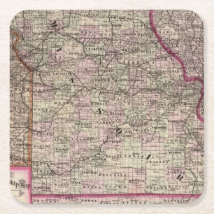 Missouri 7 square paper coaster