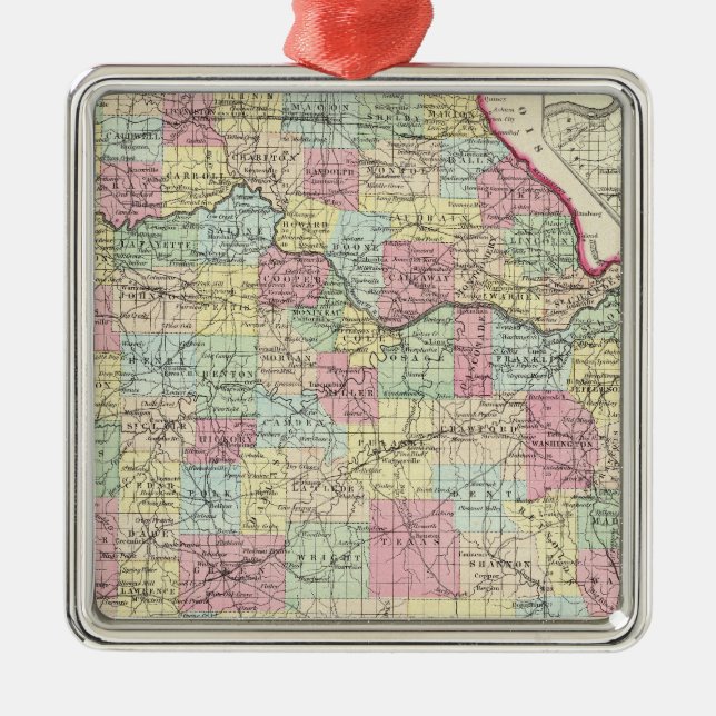Missouri 8 metal tree decoration (Front)