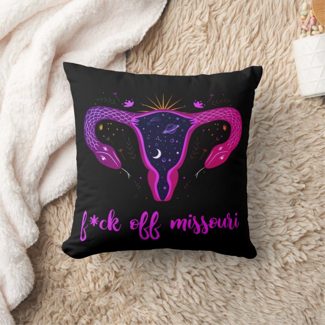Missouri Abortion Ban Celestial Uterus Protest  Cushion (Blanket)