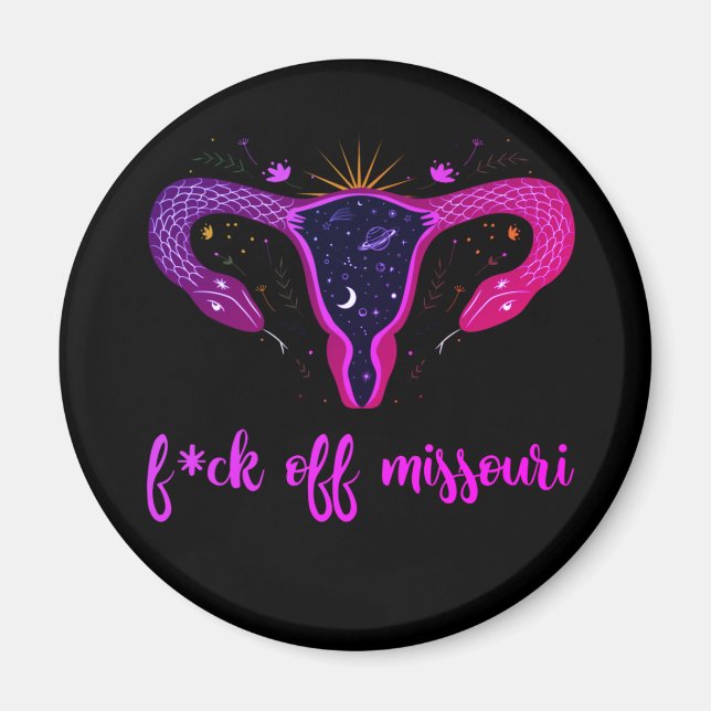 Missouri Abortion Ban Celestial Uterus Protest Magnet (Front)