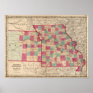 Missouri and Kansas Poster