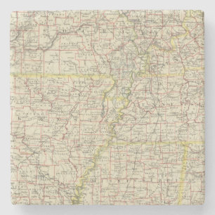 Missouri, Arkansas, Kentucky, Tennessee Stone Coaster