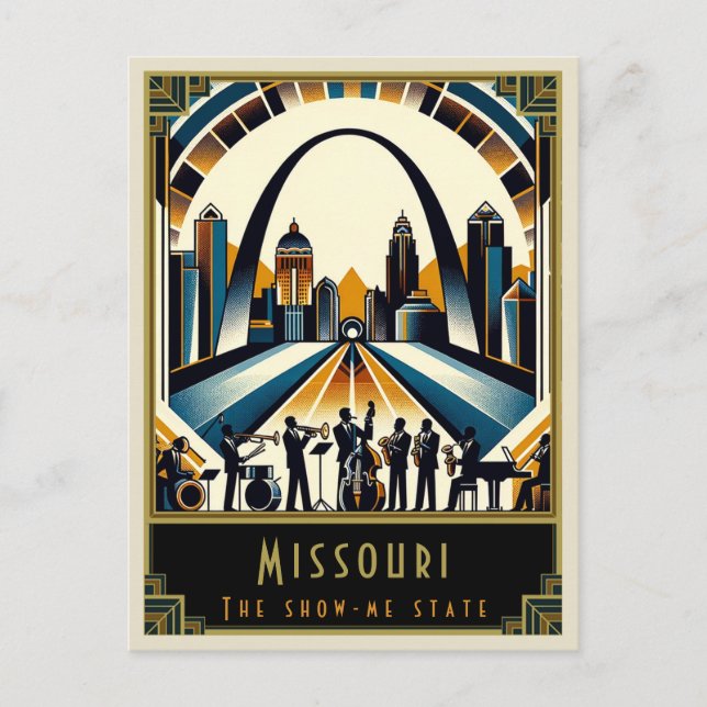 Missouri | Art Deco Postcard (Front)
