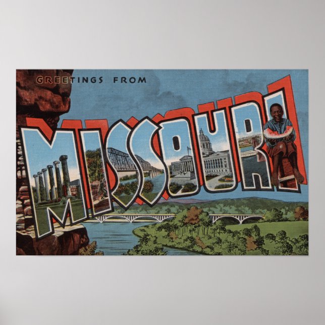 Missouri (Bridge View) - Large Letter Scenes Poster (Front)
