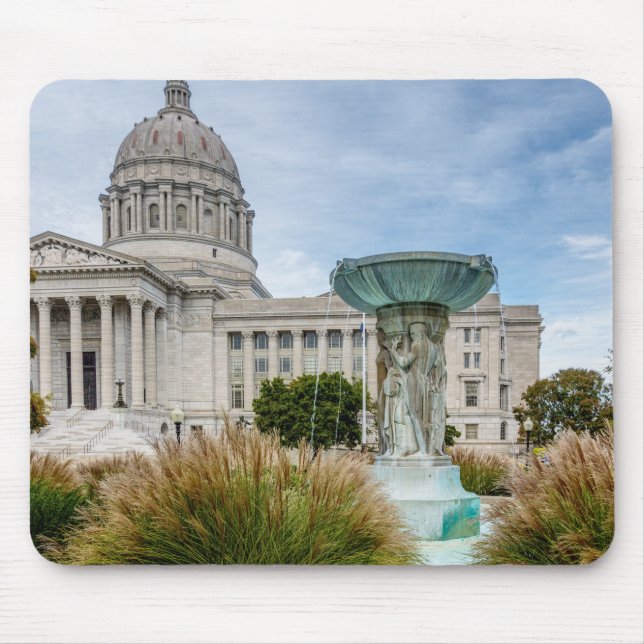 Missouri Capitol And Fountain Mouse Pad (Front)