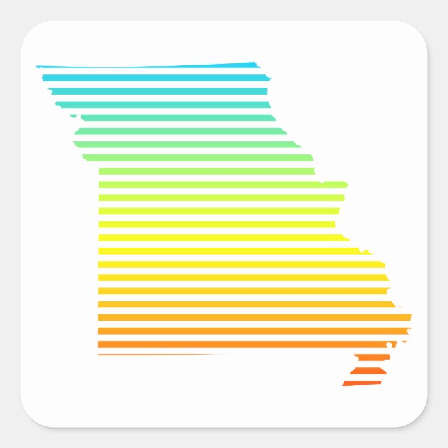 missouri chill fade square sticker (Front)