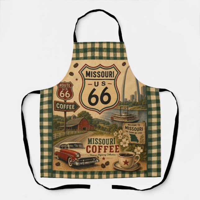 Missouri Coffee Kitchen Mother Road Apron (Front)