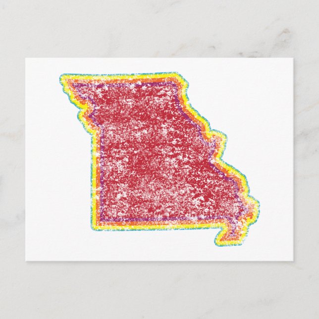 missouri colour grunge postcard (Front)