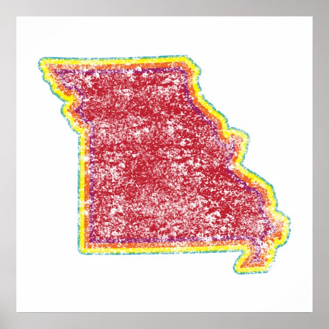 missouri colour grunge poster (Front)