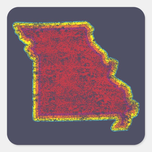 missouri colour grunge square sticker (Front)