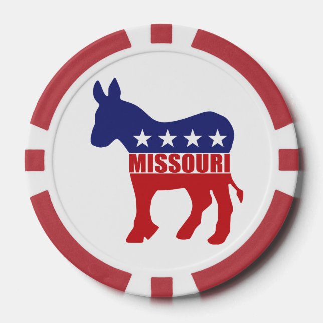 Missouri Democrat Donkey Poker Chips (Front)