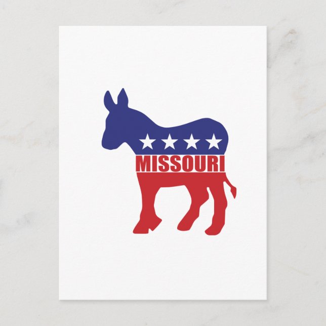 Missouri Democrat Donkey Postcard (Front)