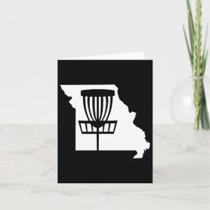 Missouri Disc Golf State With Basket Graphic Card