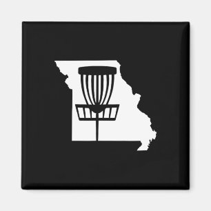 Missouri Disc Golf State With Basket Graphic Magnet