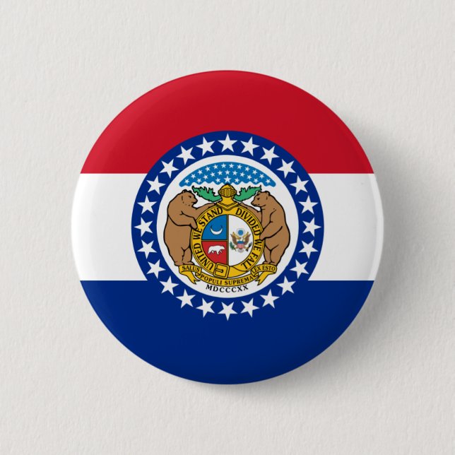 Missouri Flag 6 Cm Round Badge (Front)
