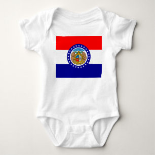 Missouri flag baby bodysuit