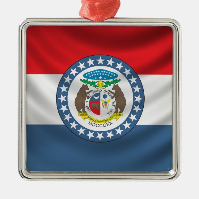 Missouri Flag Metal Ornament (Front)