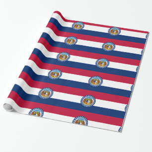 Missouri flag wrapping paper