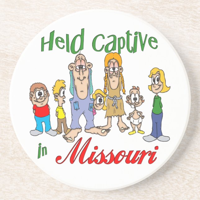 Missouri Funny Trailer Park Sandstone Coaster (Front)