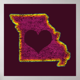 missouri grunge love poster