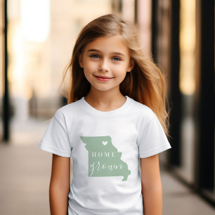 Missouri Home Grown   Editable Colours State Map Baby T-Shirt