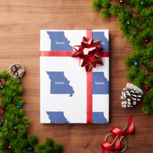 Missouri Home State Blue Wrapping Paper