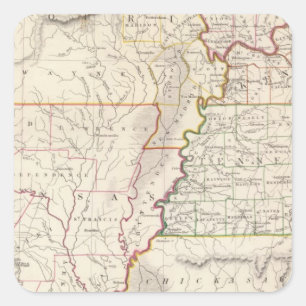 Missouri, Ill, Ky, Tenn, Ala, Miss, Ark Square Sticker