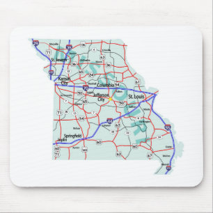 Missouri Interstate Map Mousepad