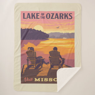 Missouri Lake of the Ozarks Sherpa Blanket