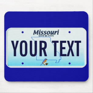 Missouri license plate mouse pad