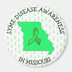 Missouri Lyme Disease Ribbons Awareness Magnet