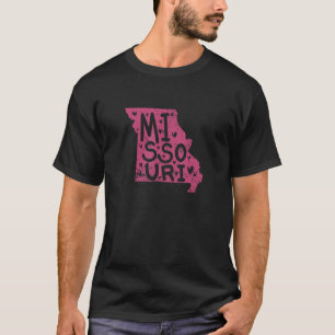 Missouri Map Outline USA America T-Shirt