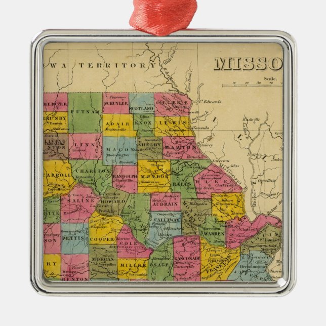 Missouri Metal Tree Decoration (Front)