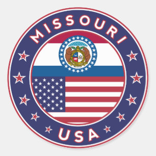 Missouri, Missouri phone case, Missouri sticker, Classic Round Sticker