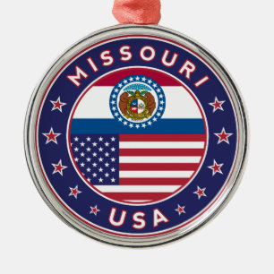 Missouri, Missouri phone case, Missouri sticker, Metal Ornament