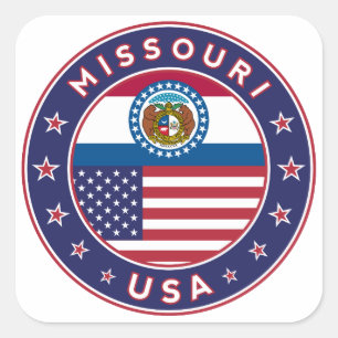 Missouri, Missouri phone case, Missouri sticker, Square Sticker