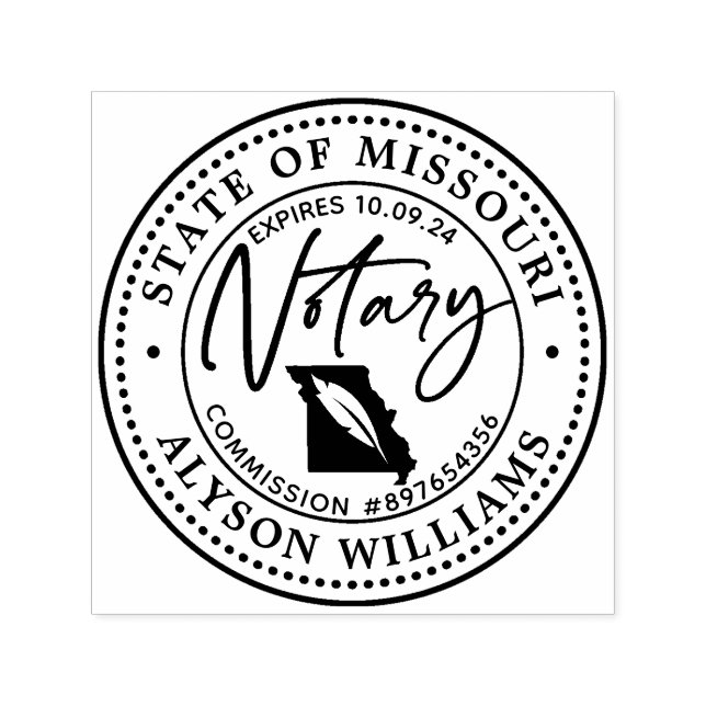 Missouri Modern Notary Public    Self-inking Stamp (Design)