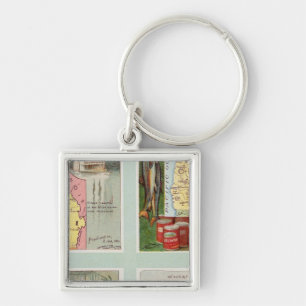 Missouri, Oregon, Iowa, North Dakota Key Ring