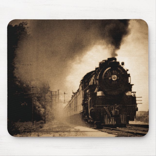 Missouri Pacific Steam Passenger Sepia Mouse Pad (Front)