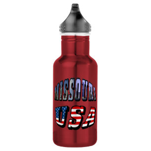 Missouri Picture and USA Text 532 Ml Water Bottle